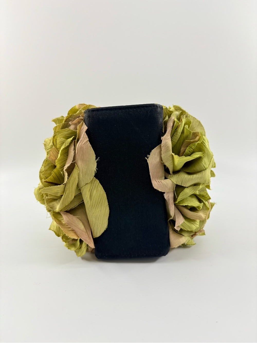 Lauren Scherr Floral Rosette Green Handbag Garden 3D Novelty Mini Purse Vintage - Picture 5 of 10